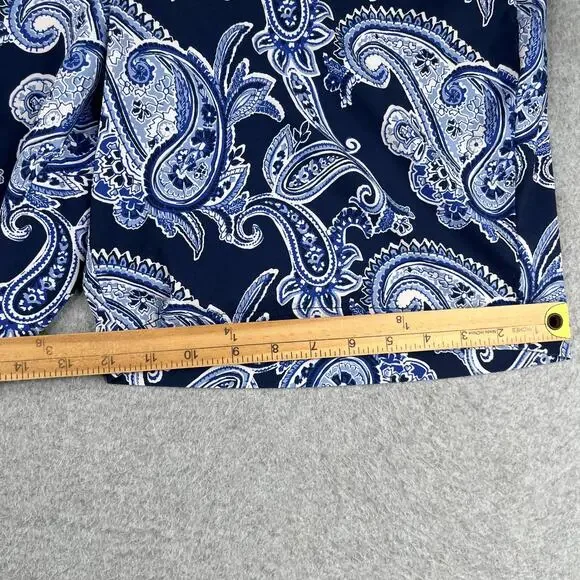 Polo Ralph Lauren Paisley Shorts mens Size 38 Blue Pocket Stretch Straight - Picture 2 of 11